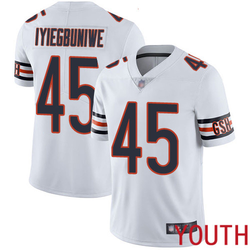 Chicago Bears Limited White Youth Joel Iyiegbuniwe Road Jersey NFL Football 45 Vapor Untouchable